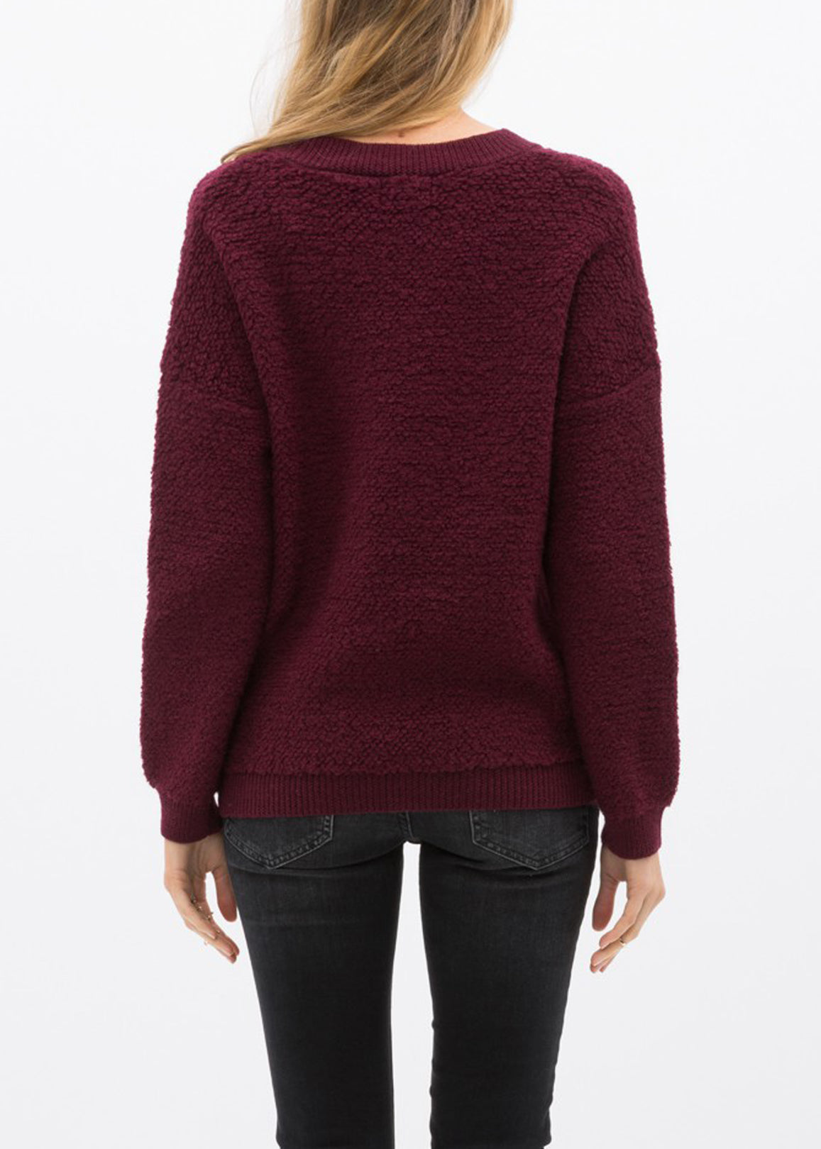 Rag Wool Knit Crew Neck Sweater