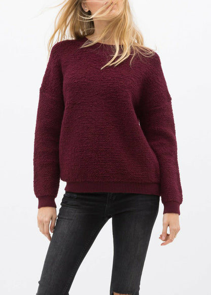 Rag Wool Knit Crew Neck Sweater