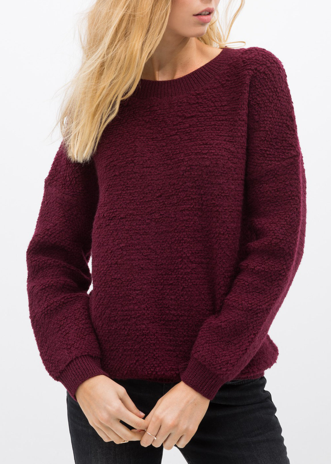 Rag Wool Knit Crew Neck Sweater
