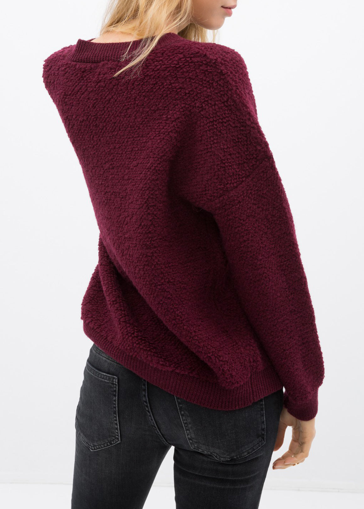 Rag Wool Knit Crew Neck Sweater