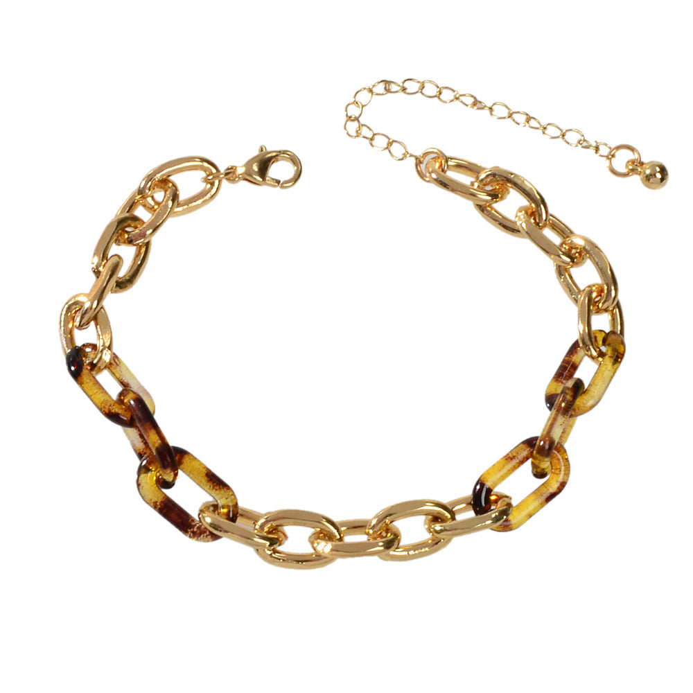 Designer Jewellery Acrylic Gold Crude Chain Bracelets Party Designer
