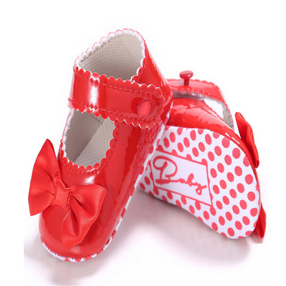 Baby Girl Shoes Princess Pu Leather Bow First