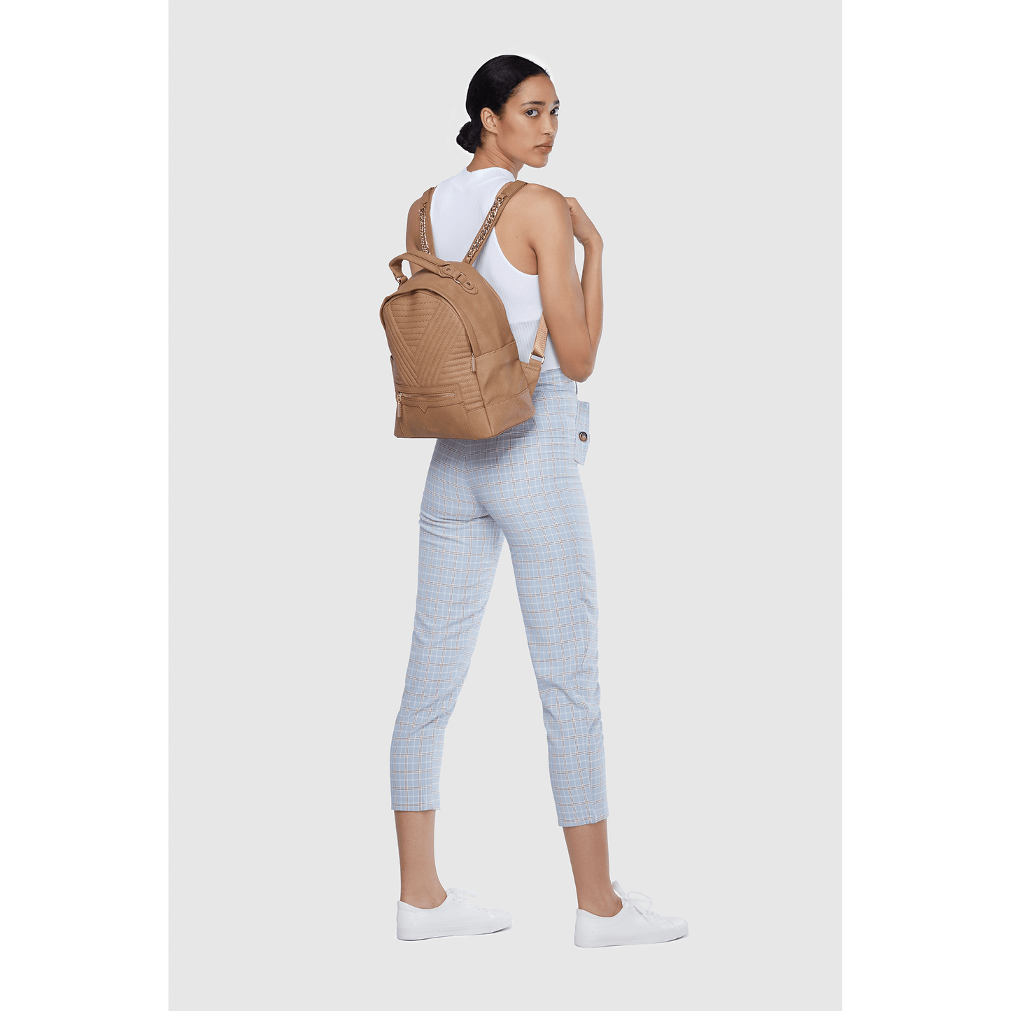 Black - Camberwell Vegan Quilted Backpack