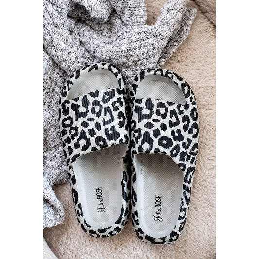 Gray Leopard Slides