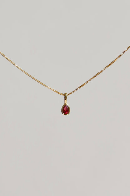 TEARDROP BEZEL BIRTHSTONE CHARM