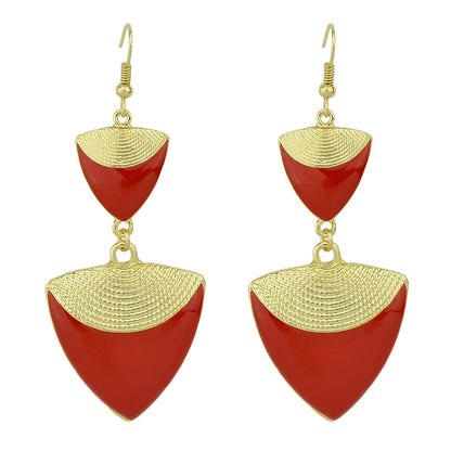 Indian Ethnic Traditional Jewellery Boho Chic Red Drop Dangle Earrings