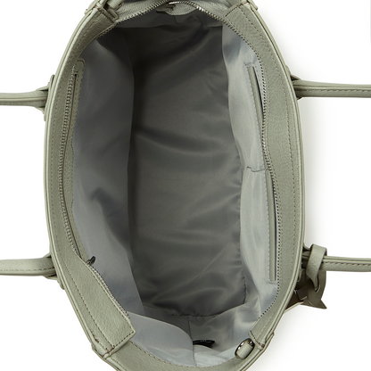 Eufala Bow Grey Vegan Tote Bag