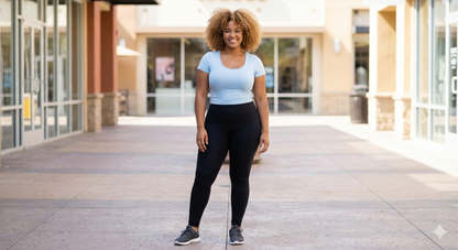 Curvy Collection - BLACK FULL-LENGTH Leggings with POCKET