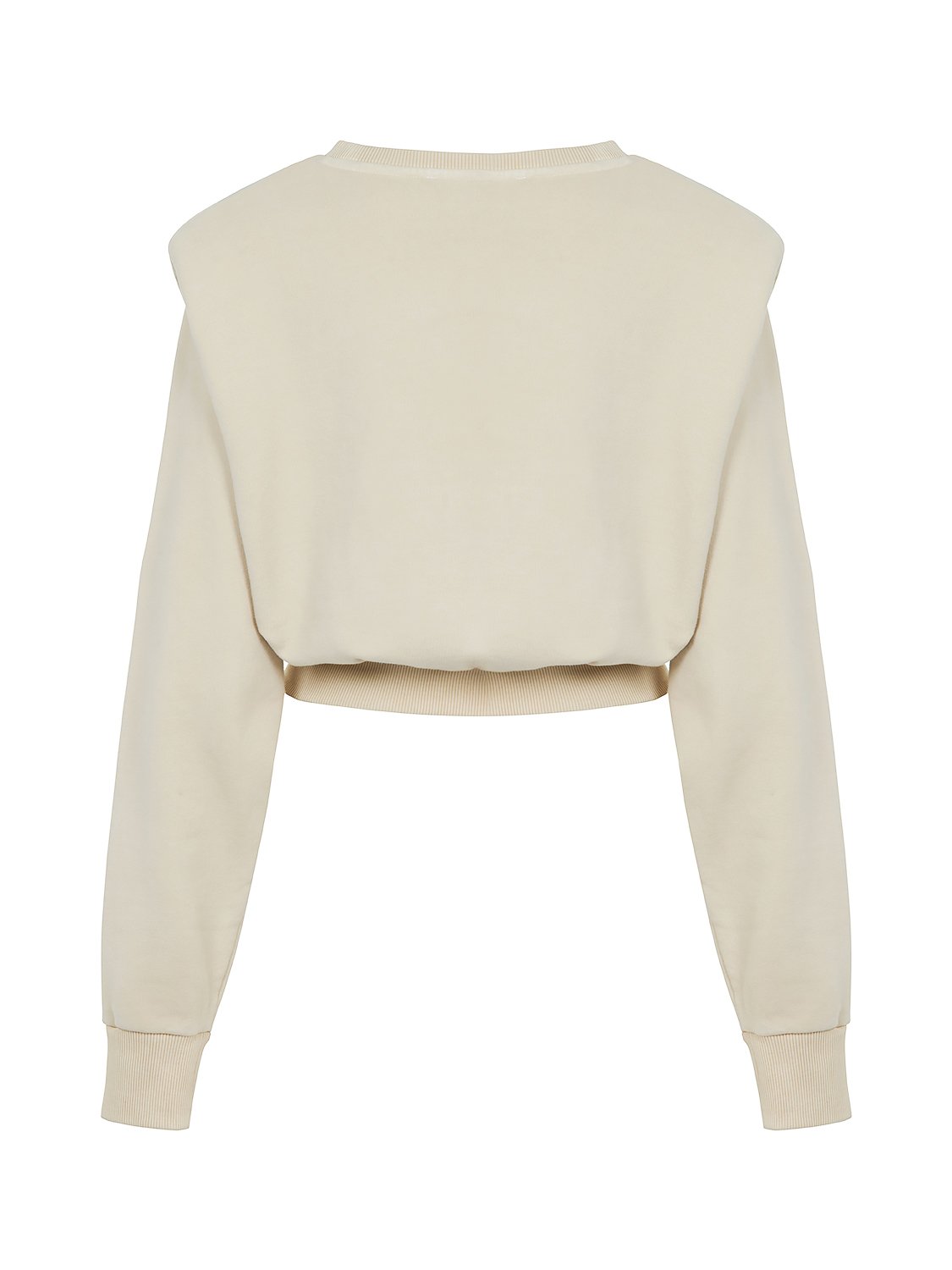 Shoulder Pad Embroidered Sweatshirt