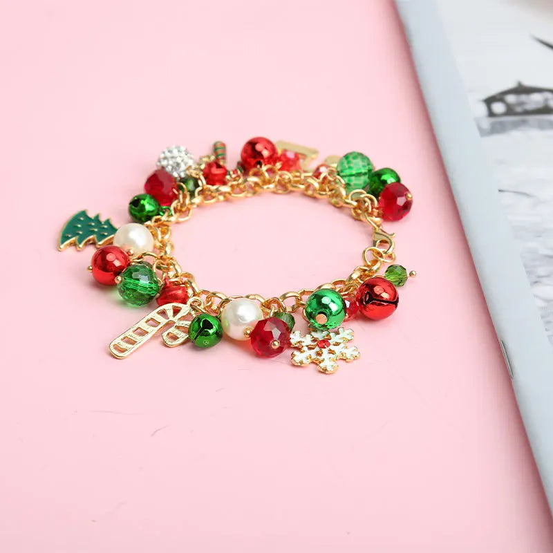 Vicky-Home Christmas Bracelet Gift Jewelry for Women Girls Kids Jingle