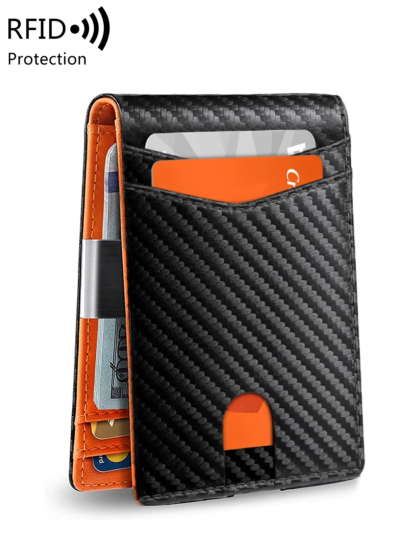 Minimalist men's RFID blocking multi-functional ultra-thin 12-card