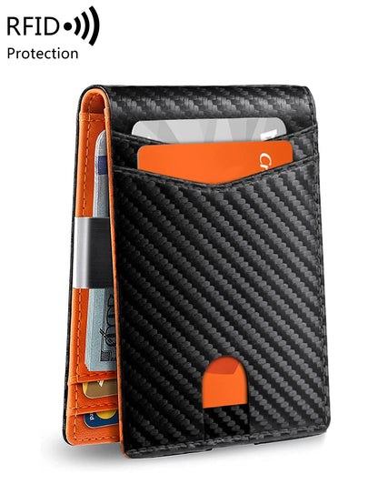 Minimalist men's RFID blocking multi-functional ultra-thin 12-card