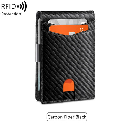 Minimalist men's RFID blocking multi-functional ultra-thin 12-card
