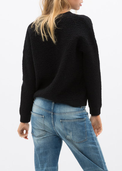 Rag Wool Knit Crew Neck Sweater