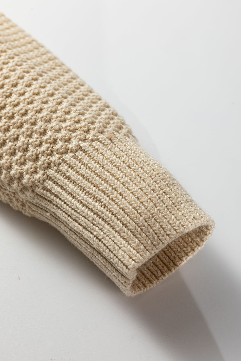 Solid Button-Up Cropped Cardigan Sweater