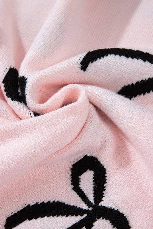 Bow Knit Crewneck Sweater