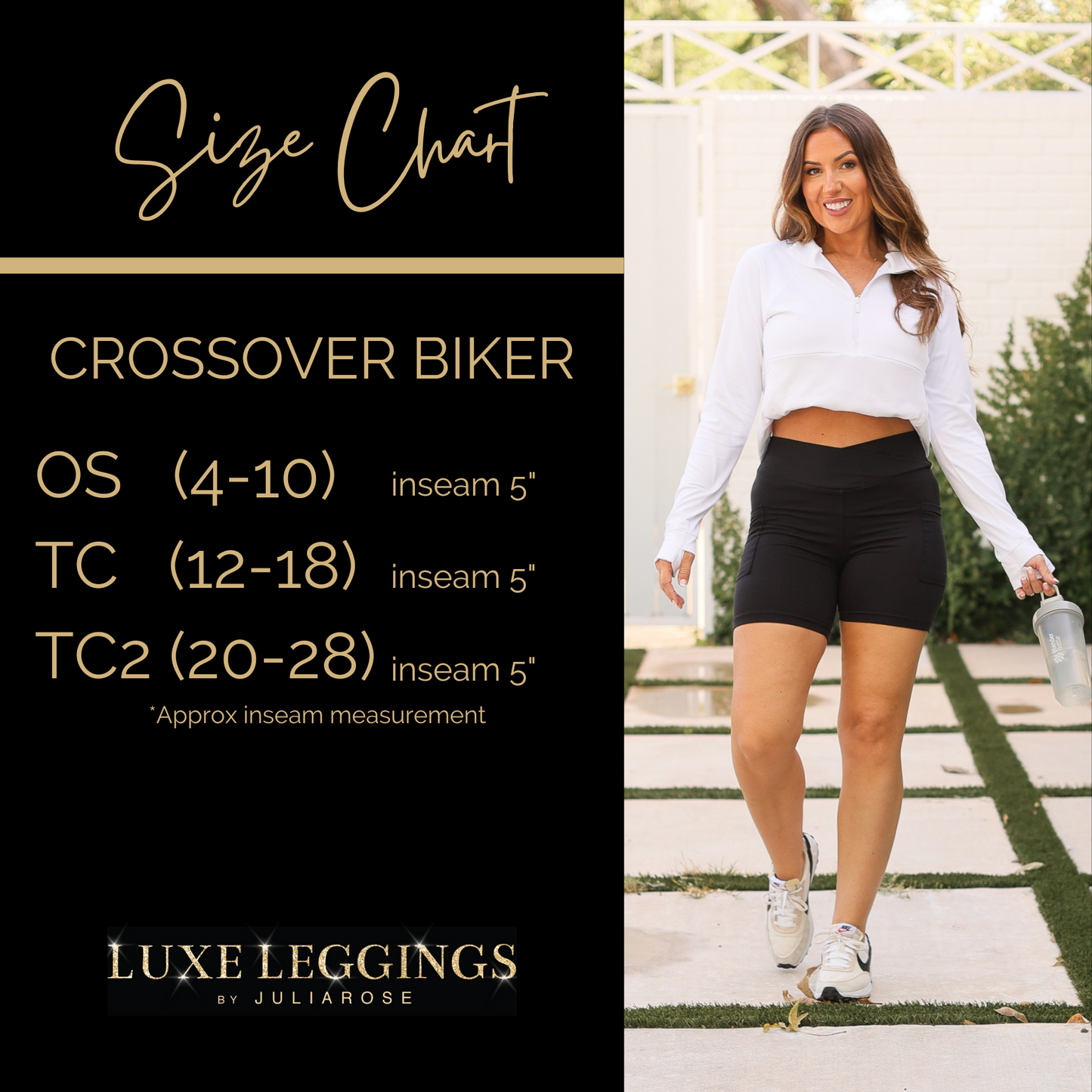 Caleigh - Charcoal Crossover Biker 5" Shorts