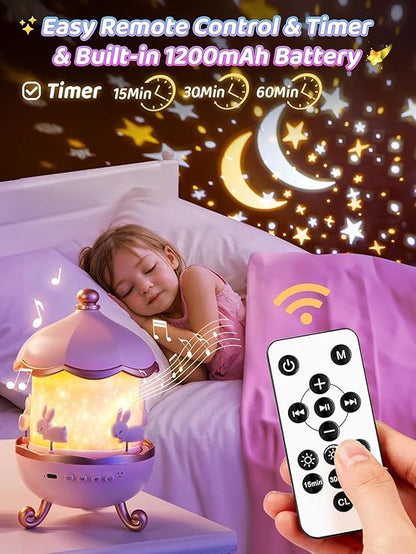 Carousel Night Light for Kids Gifts