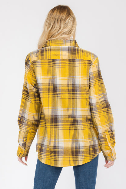Oversize Boyfriend Plaid Checkered Flannel FL102