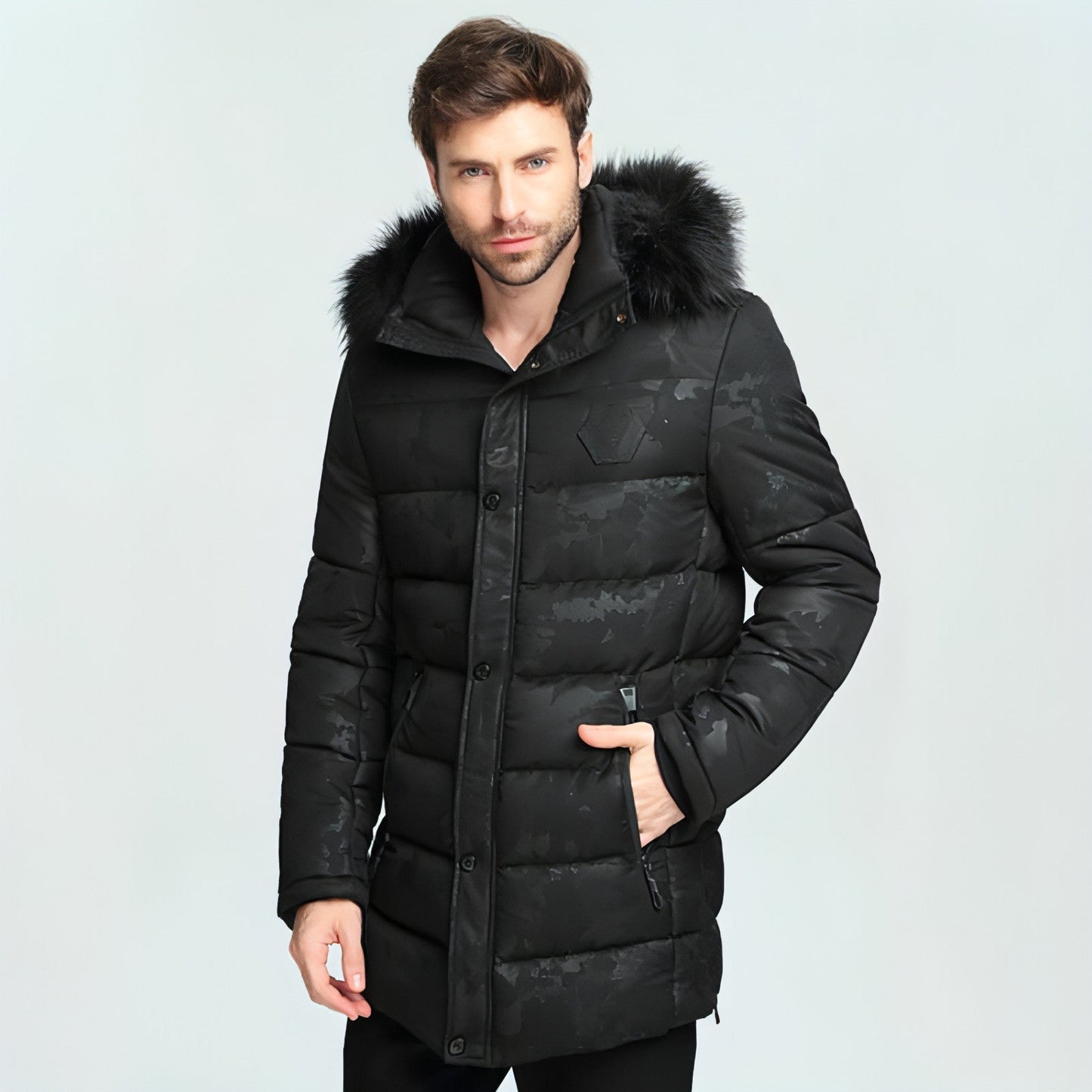 Men's Short Thickened Winter Outdoor Cotton-padded Clothing British