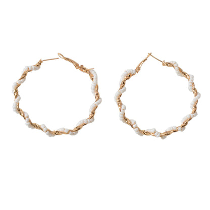 Bohemian Jewellery Seed Beads Decor Handmade Big Hoop Earrings Tribal
