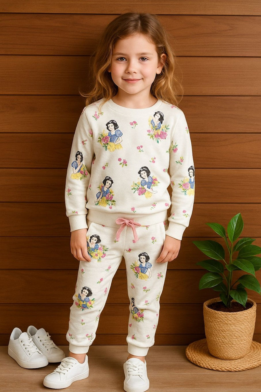 Sweatshirt and Jogger Set for Boys & Girls-White (Size-2XL)