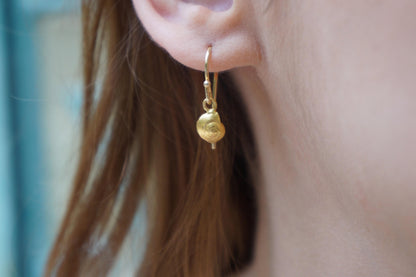Dainty Sea Shell Earrings, Solid Gold (9K, 14K, or 18K Options) RETAIL