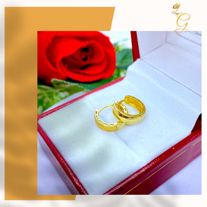 18K Real Gold Huggie  Earrings