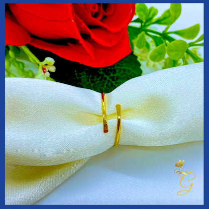 18K Real Solid Gold minimalist Ring