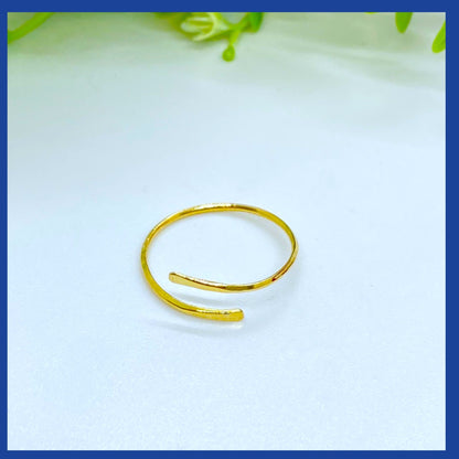 18K Real Solid Gold minimalist Ring