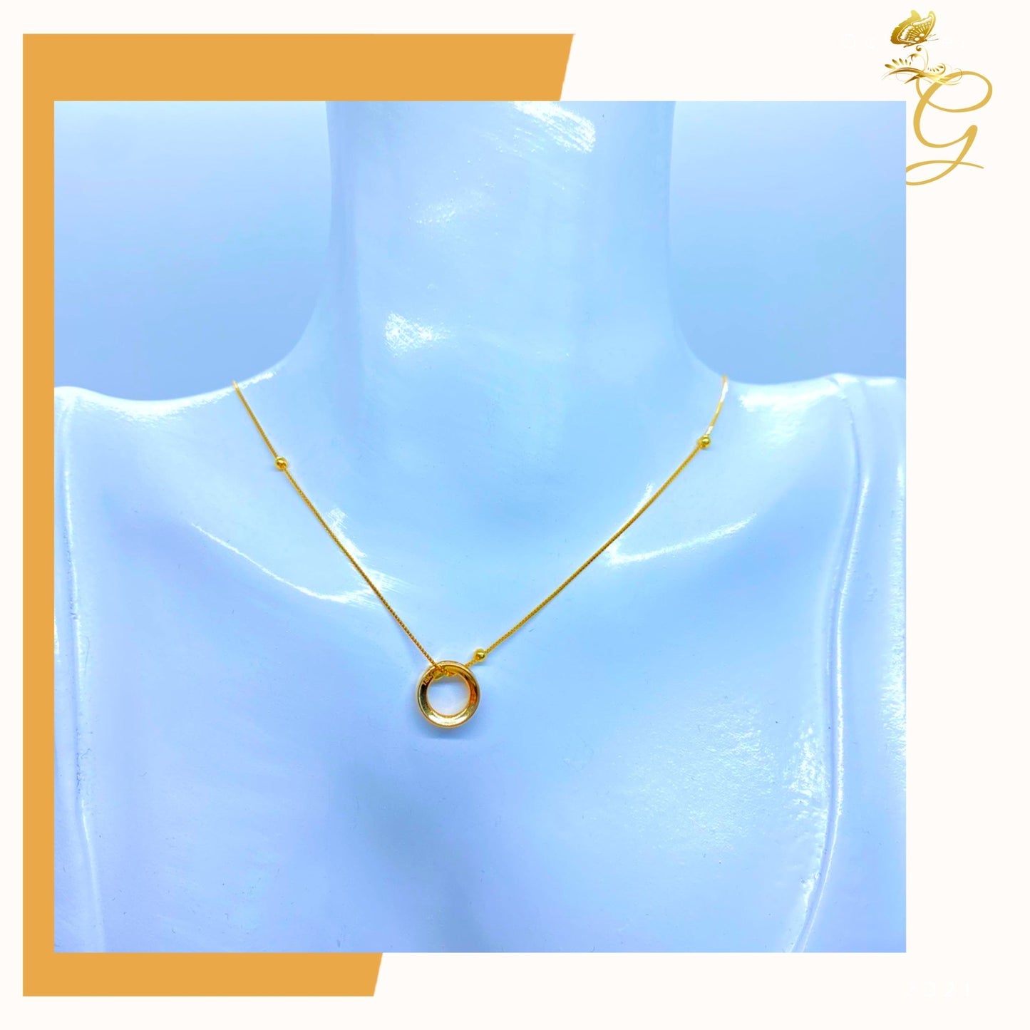 18K Real Gold Necklace 18”