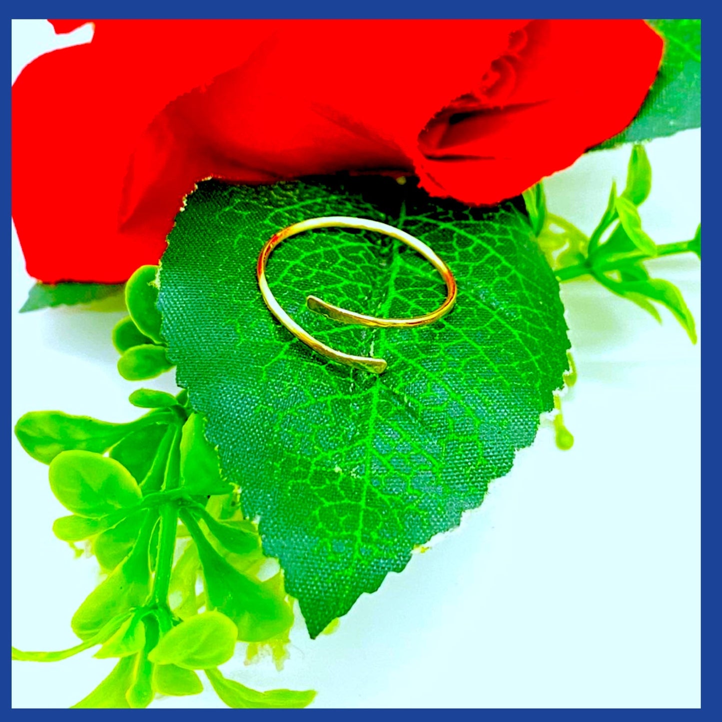 18K Real Solid Gold minimalist Ring