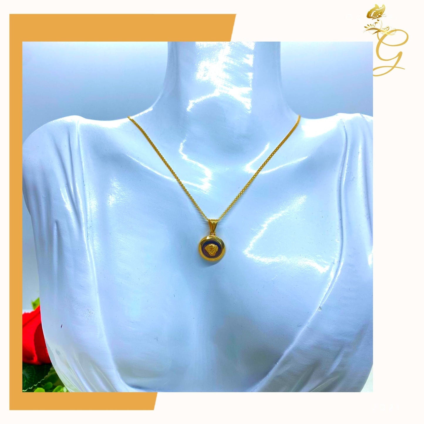 18K Real Gold Necklace 18”