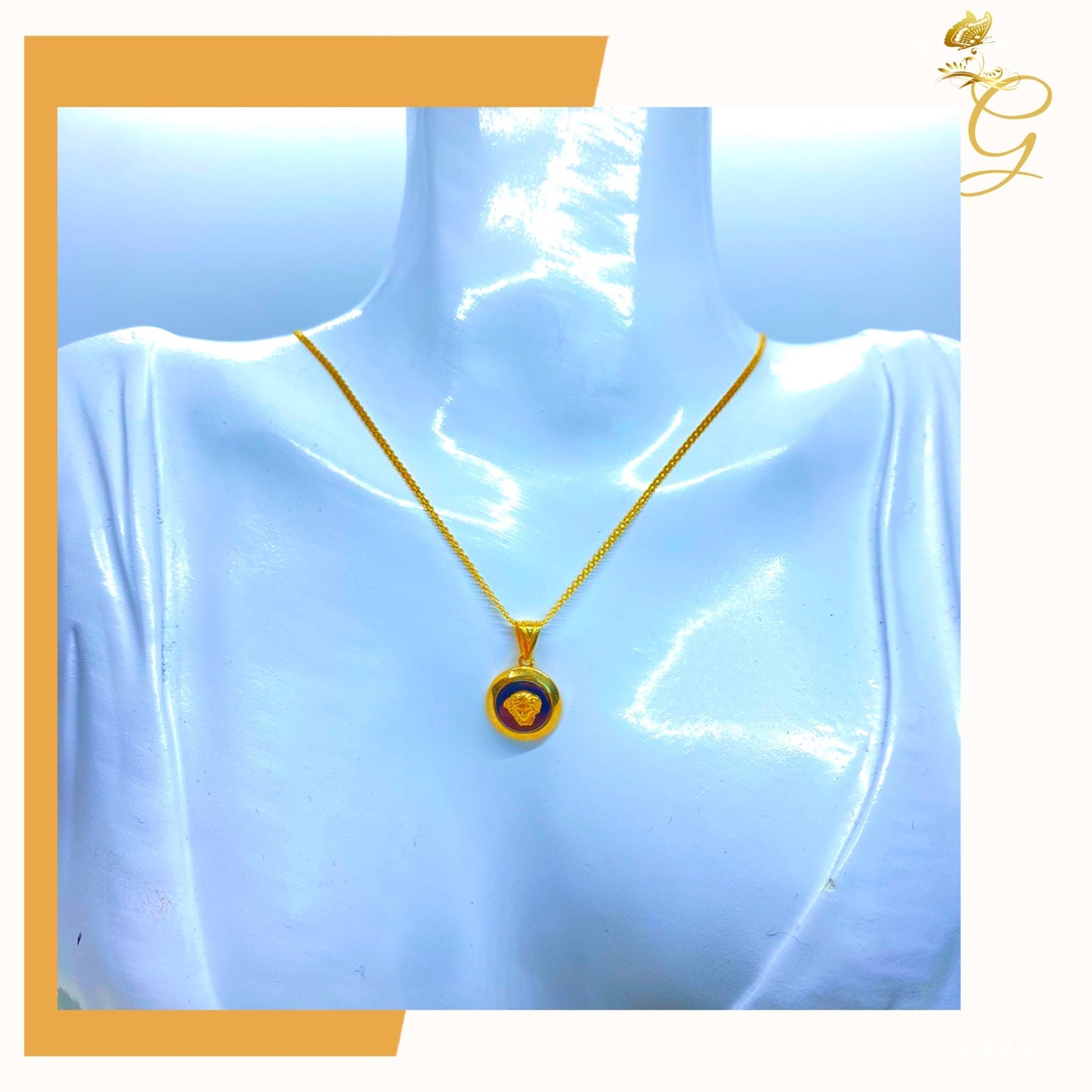 18K Real Gold Necklace 18”