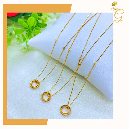 18K Real Gold Necklace 18”