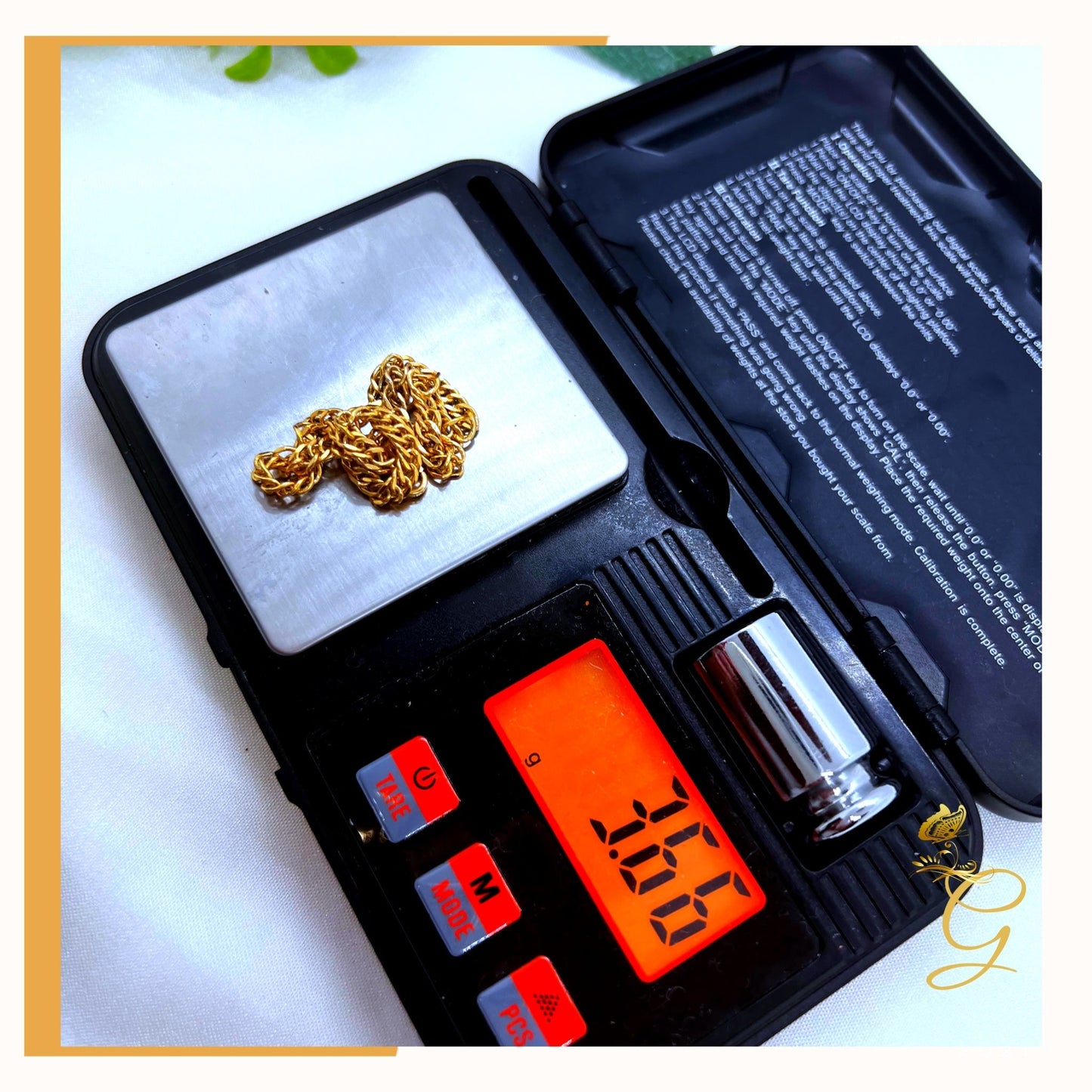 18K Real Gold Curb Link Bracelet 8.5”