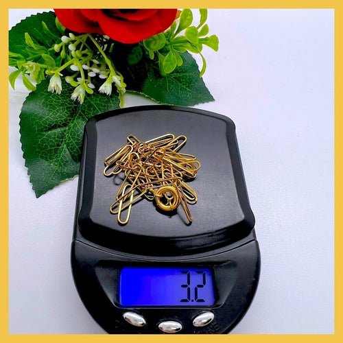 18K Real Gold Paper Clip Chain