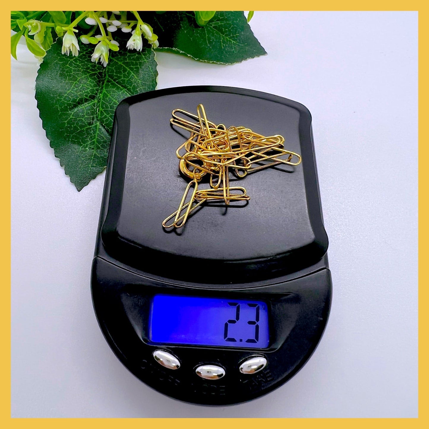 18K Real Gold Paper Clip Chain