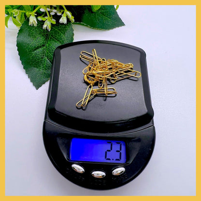 18K Real Gold Paper Clip Chain