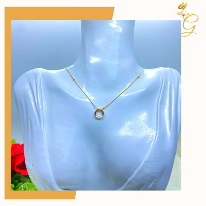 18K Real Gold Necklace 18”
