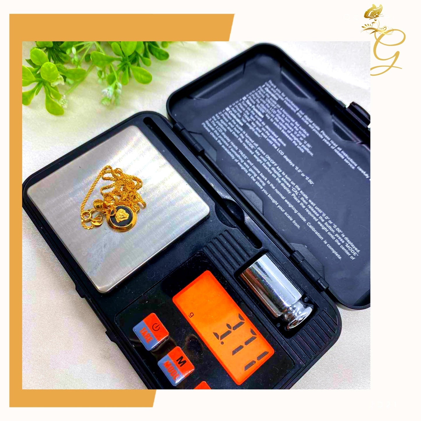 18K Real Gold Necklace 18”