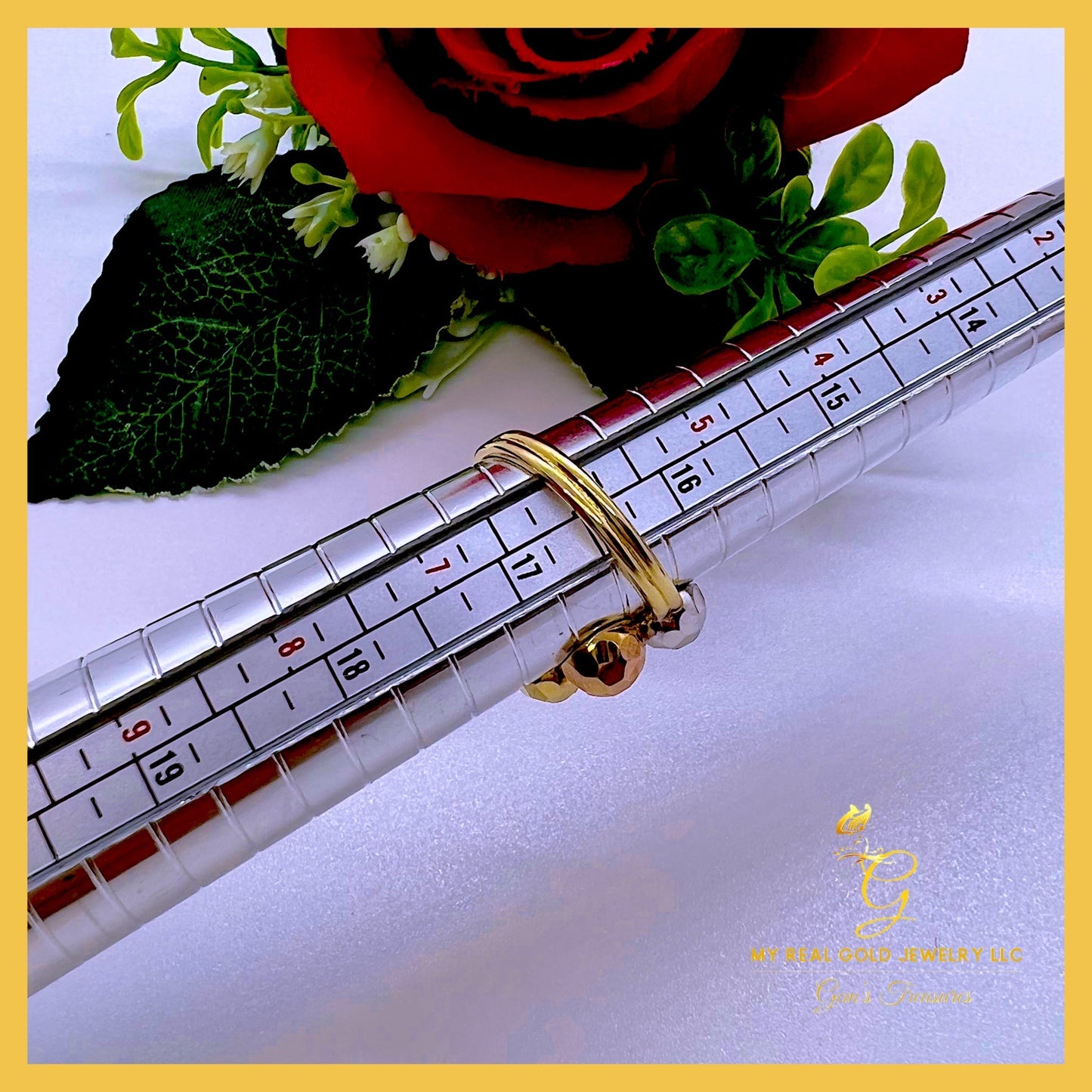 18K Real Gold Ring size 6