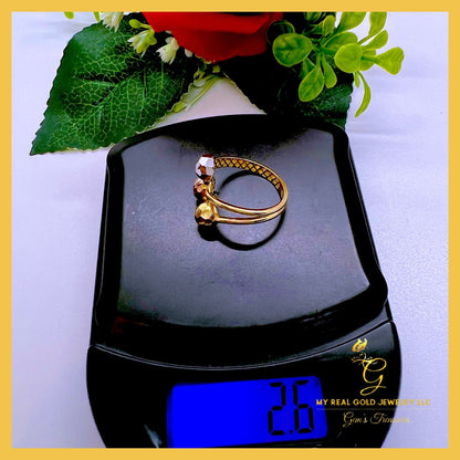 18K Real Gold Ring size 6