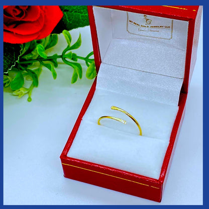 18K Real Solid Gold minimalist Ring