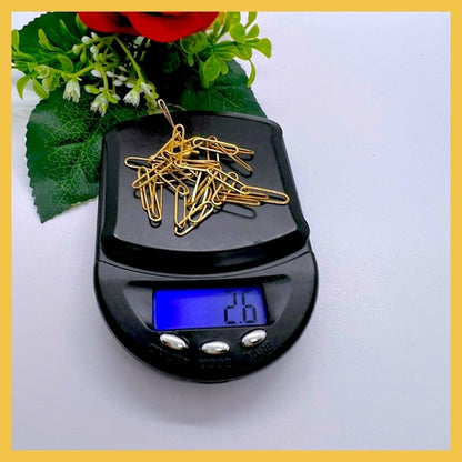 18K Real Gold Paper Clip Chain