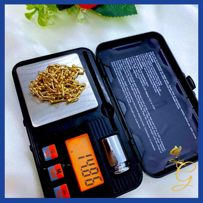 18K Real Gold Hardware Chain 16”