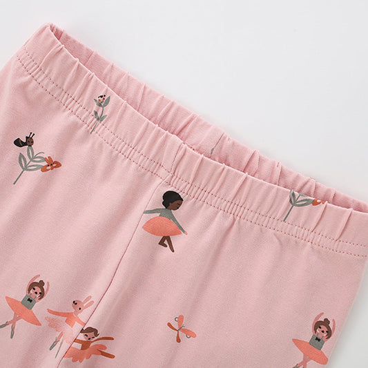 Autumn Arrival Baby Kids Girls Cartoon Pattern Cute Pants