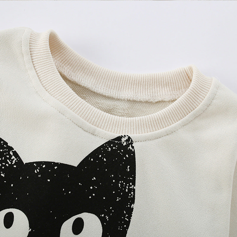 Autumn and Spring Arrival Animals Cartoon Pattern Long Sleeves
