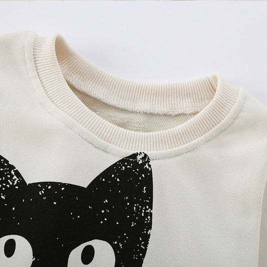 Autumn and Spring Arrival Animals Cartoon Pattern Long Sleeves