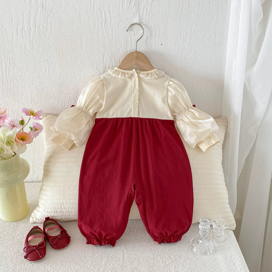 Autumn Arrival Baby Girls Long Sleeves Rabbit Cartoon Pattern Color
